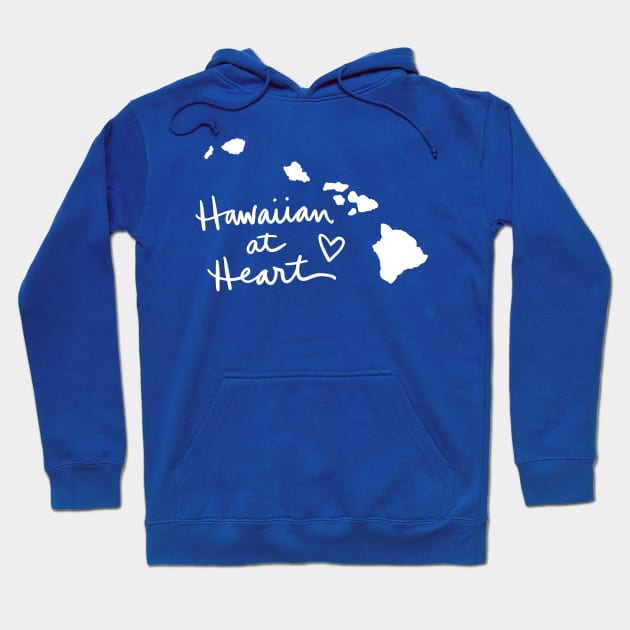 Hawaiian At Heart: Hawaii State Pride Calligraphy Hoodie by Tessa McSorley